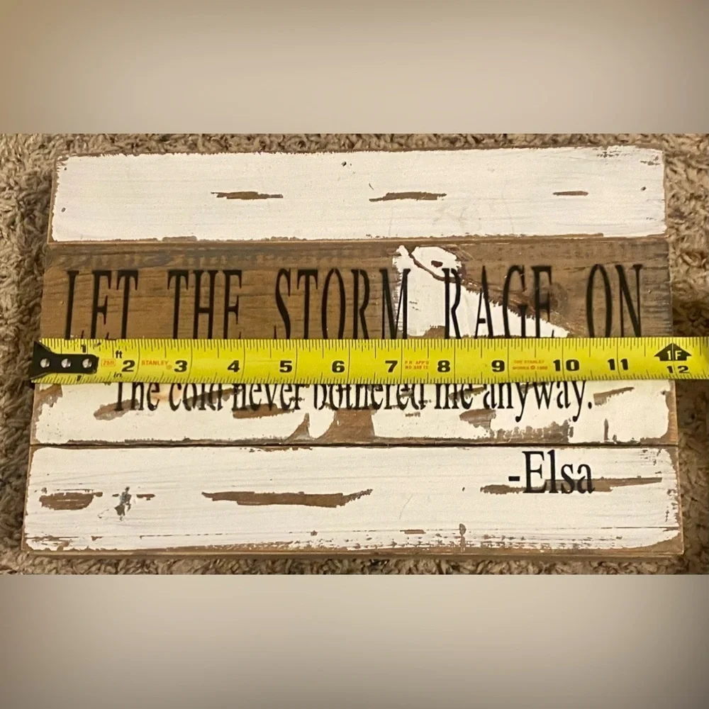Sweet Bird & Co. Elsa Sign, “Let the Storm Rage On the Cold Never Bothered Me An - Picture 3 of 5